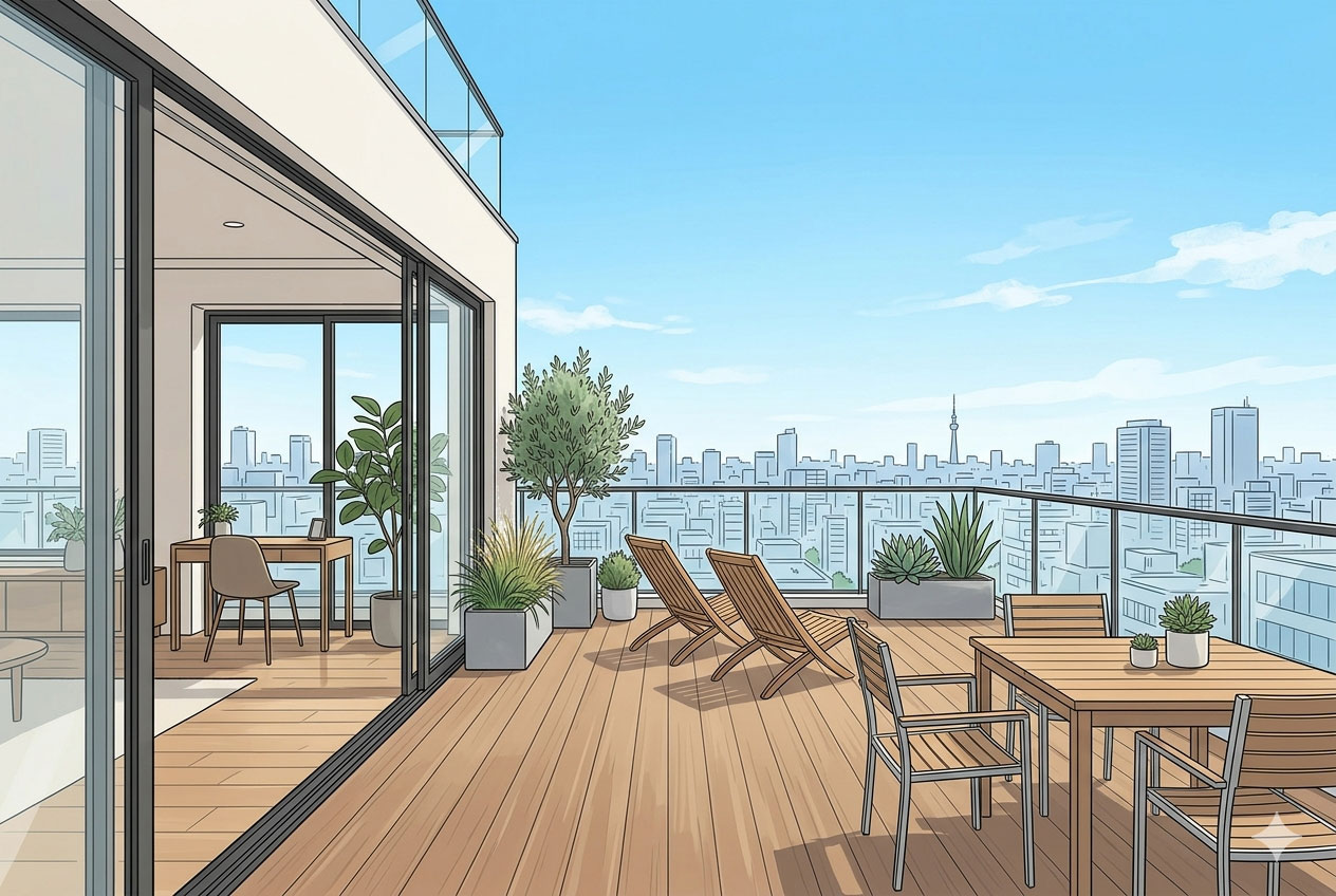 建築家・設計事務所が手掛けるルーフバルコニー・屋上テラス住宅 - 実例・費用・設計の工夫